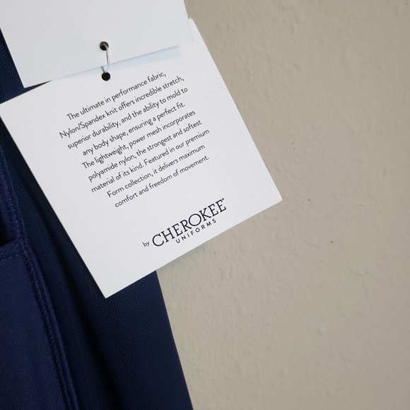 Cherokee Form NWT Navy Mid Rise Moderate Flare Leg Yoga Scrub Pants Small Tall - Picture 6 of 11